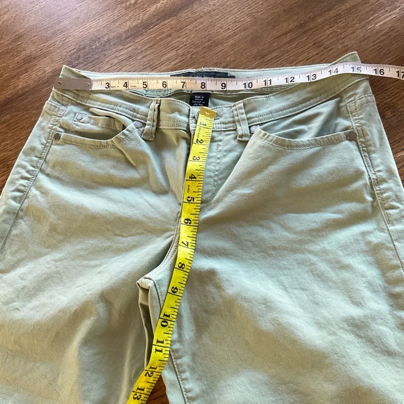 Crop Straight Legs Jeans Colour Mint (green), Stretchy and Comfortable - Picture 4 of 6